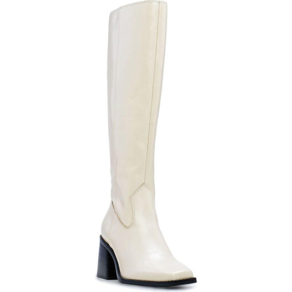 🆕 VINCE CAMUTO Sangeti 2 Wide Calf Tall Knee High Boot 8 Off-White - Picture 1 of 16